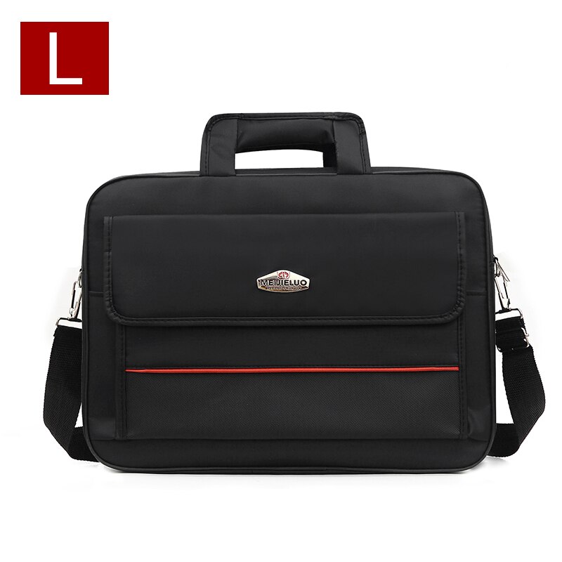 Men Business Nylon Briefcase Male 13 14 Inch Laptop Handbag Large Capacity Waterproof Shoulder Bag Crossbody Bags XA774ZC: Red L