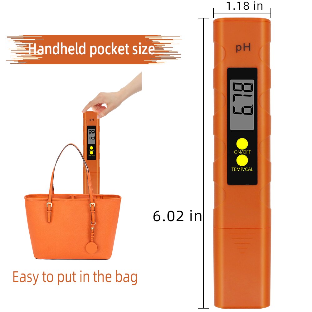 Digital PH Meter Waterproof Acidity Tester Water Test Purity Monitor 0.01 PH Detector for Aquarium Pool 50%OFF