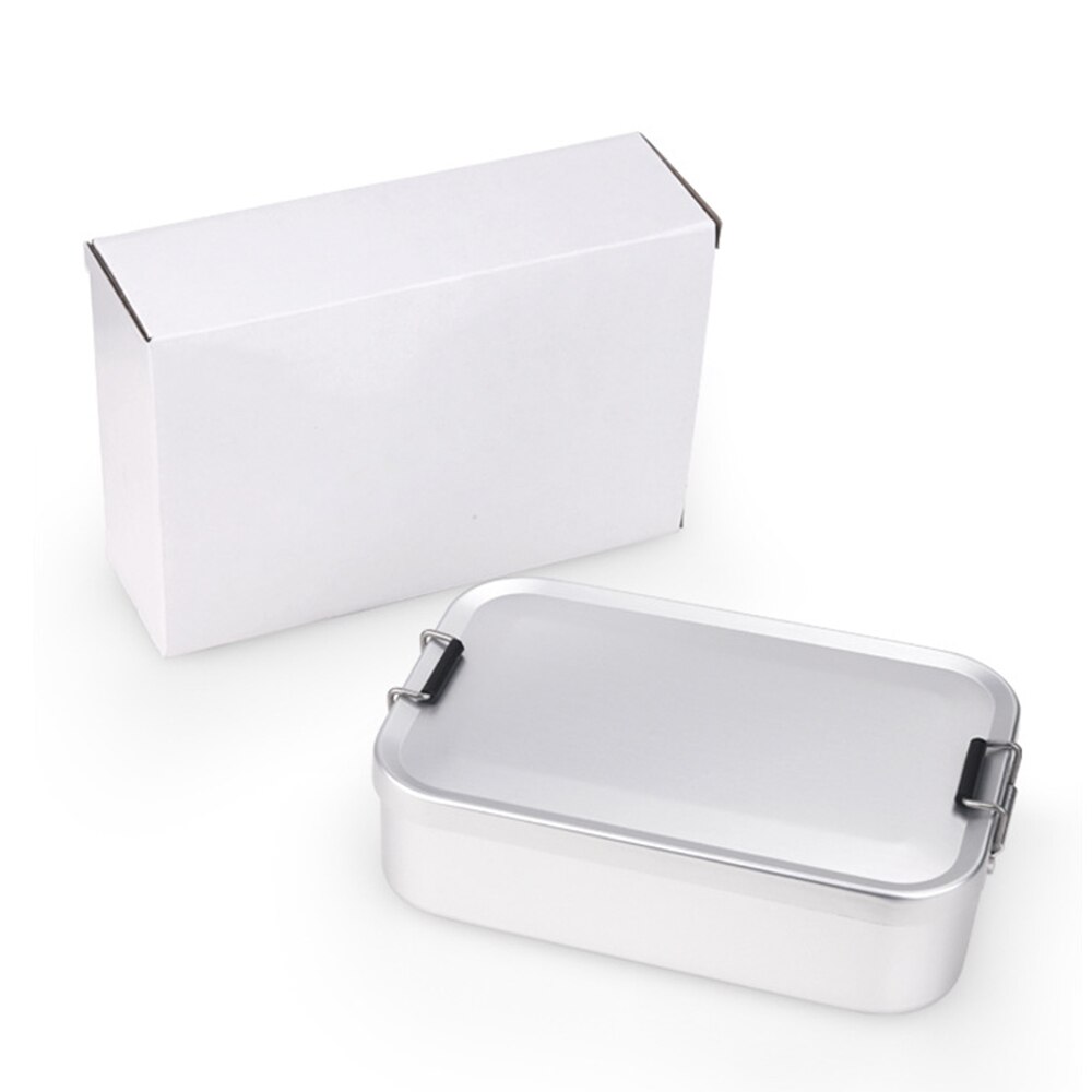 Aluminum Lunch Box For Travel Camp Portable Lightweight Thick Japanese Style Case Thermal Metal Bento Box Food Container 1PC