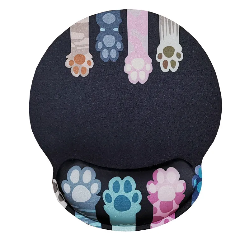 Mouse Anti-slip Pad Wrist Support Protection Cat Pattern Memory Foam Recoverable Computer Peripherals Office Supplies: WHITE