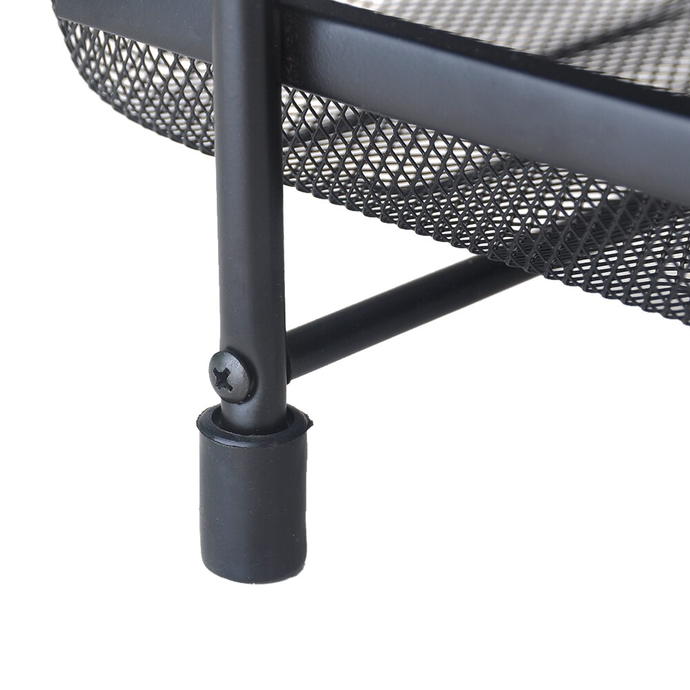 4-- lags dokument brevpapir arkivbakke sortering kontor papirvarer desktop organizer holder hylde metal mesh sort