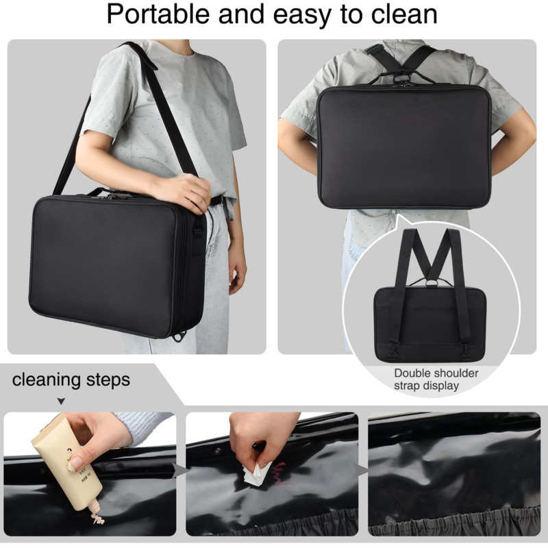 Estuche para brochas de Maquillaje, bolsas de Maquillaje, Maleta de Maquillaje completa, Maleta de tocador para mujer, Caja de almacenamiento de herramientas para uñas y cosméticos