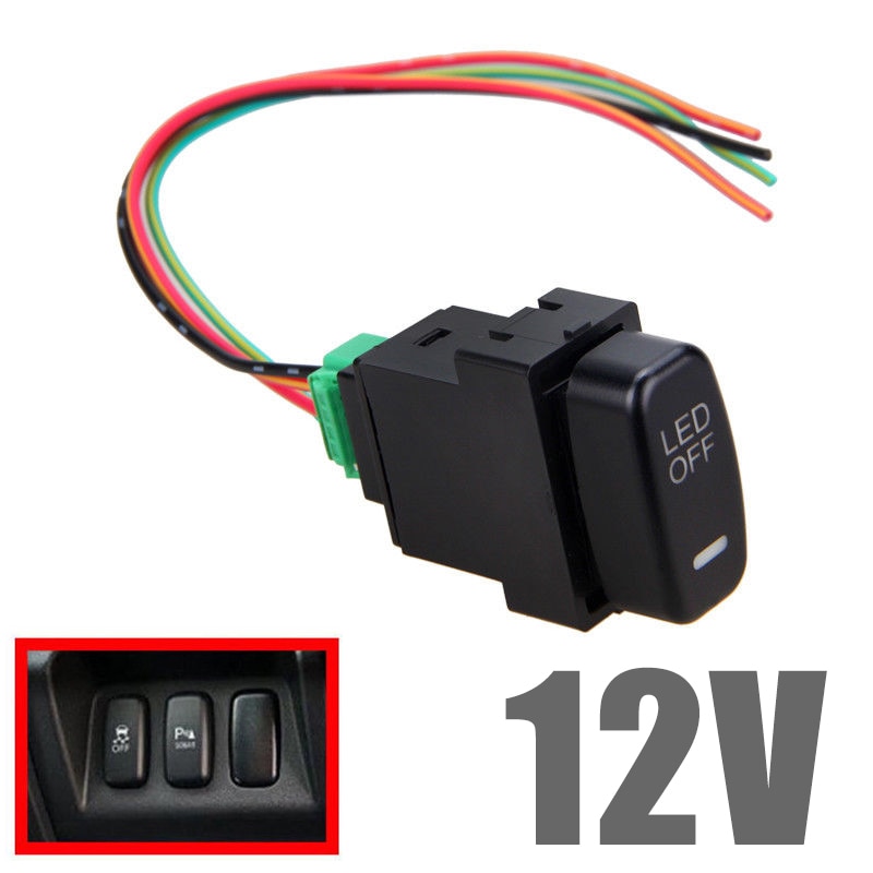 Mayitr-interruptor de luz diurna Universal para coche, luz LED antiniebla, interruptor basculante de encendido/apagado para Mitsubishi Pajero Lancer, 12V, 1 ud.