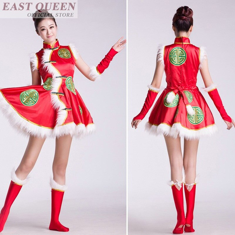 Ropa de Mongolia traje de mujeres étnico chino danza mongola ropa china danza nacional traje de folklórico de China FF095 A