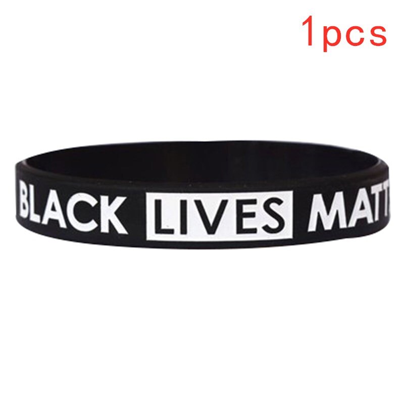 Nero Vita Importa Braccialetti in silicone Nero del Braccialetto di I non Può Respirare Gomma Protesta Bracciali: nero  1pezzi