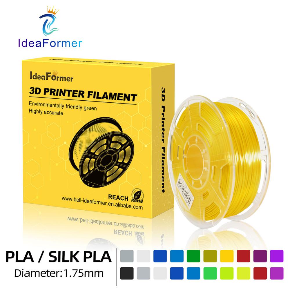 Ideaformer 1.75Mm Pla Zijde-Pla Filament 1Kg Transparante Spool Multi-Coloured Verbruiksartikelen 3D Plastic Printing Materialen filamento.
