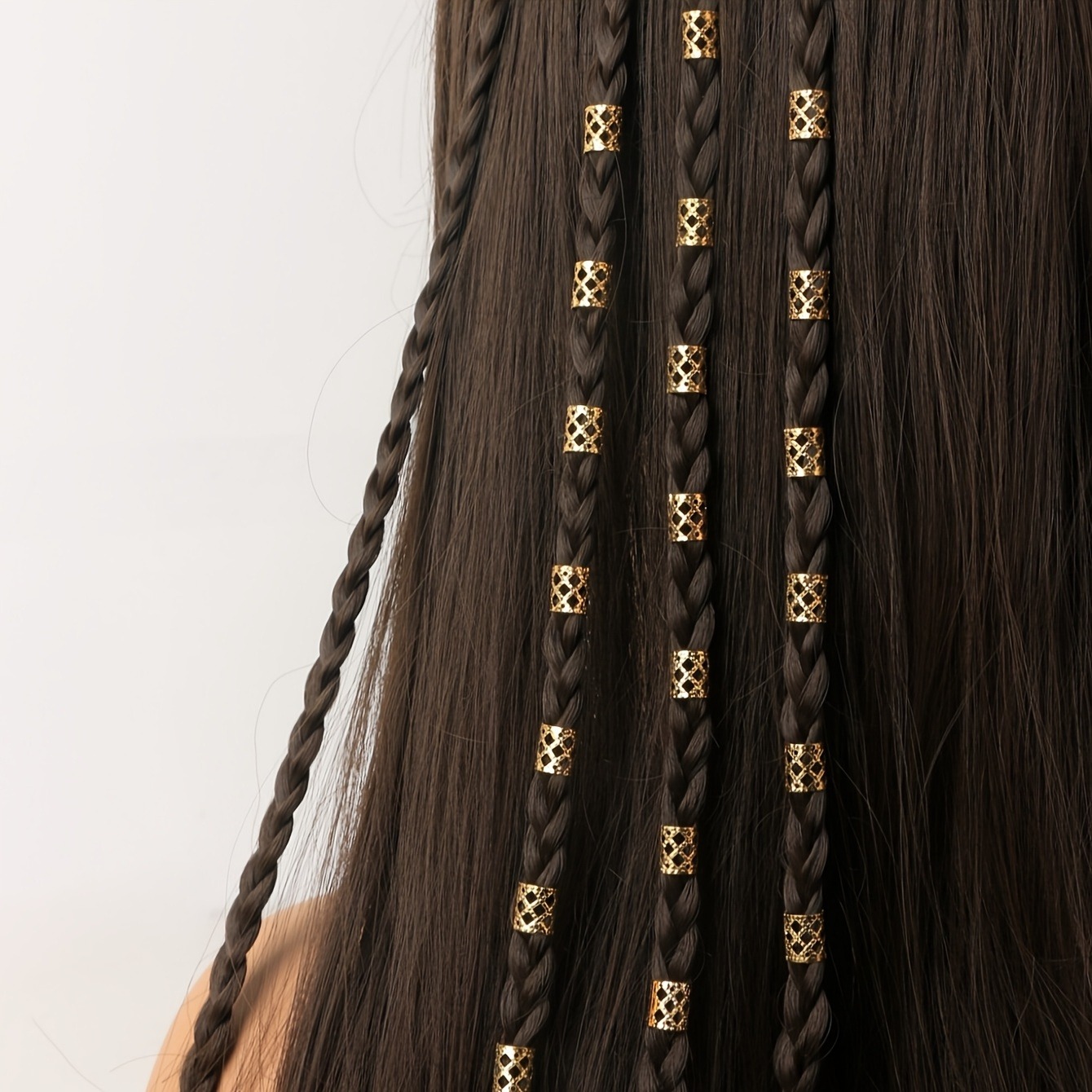 40 Uds. Anillos para trenzas de pelo de aleación hueca, horquillas Vintage para rastas, accesorios para el cabello para mujeres, joyería para el cabello Loc para trenzas