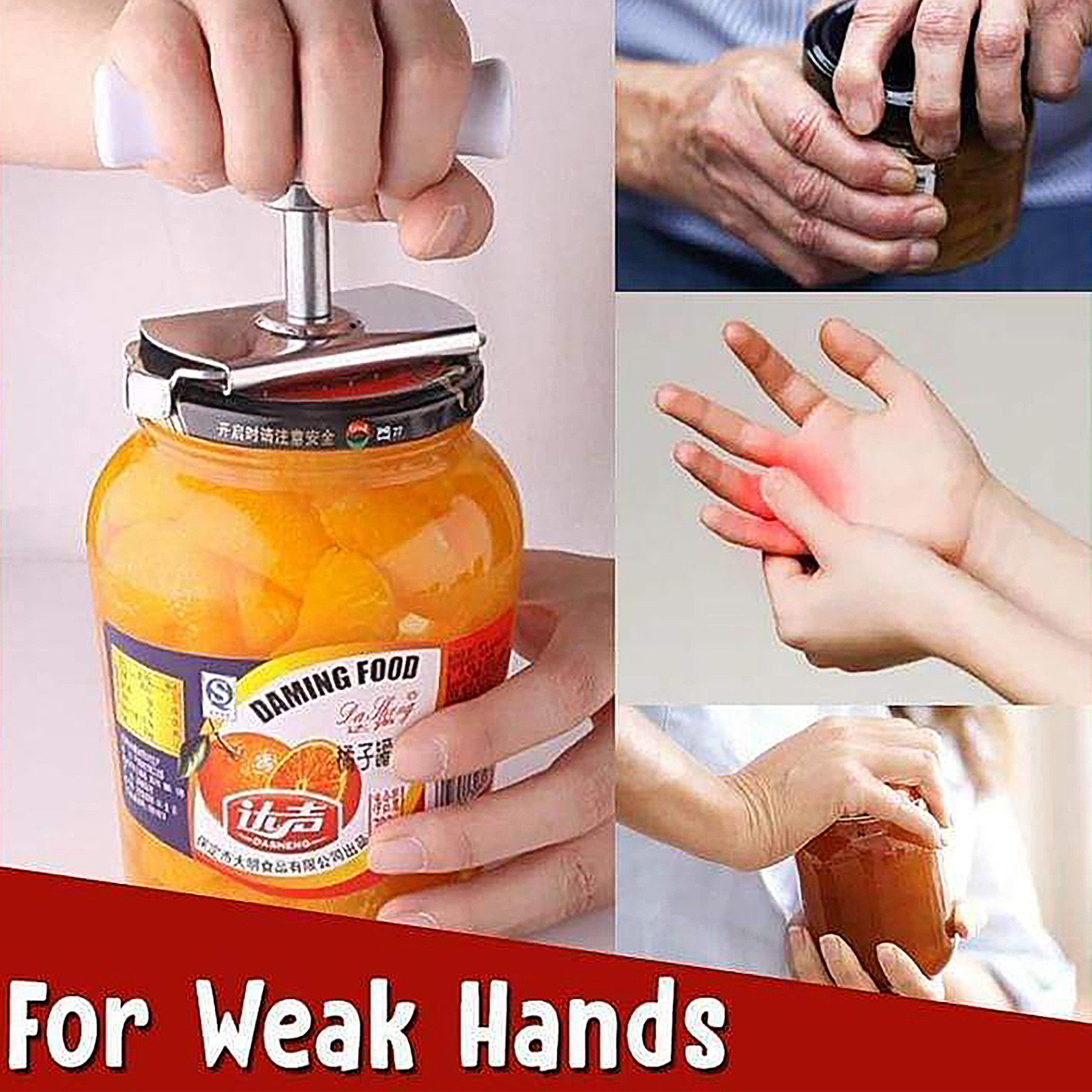 Adjustable Stainless Steel Can Opener Mini Jar Openers Manual Spiral Seal Lid Remover Bottle Opener Kitchen Gadgets Openers