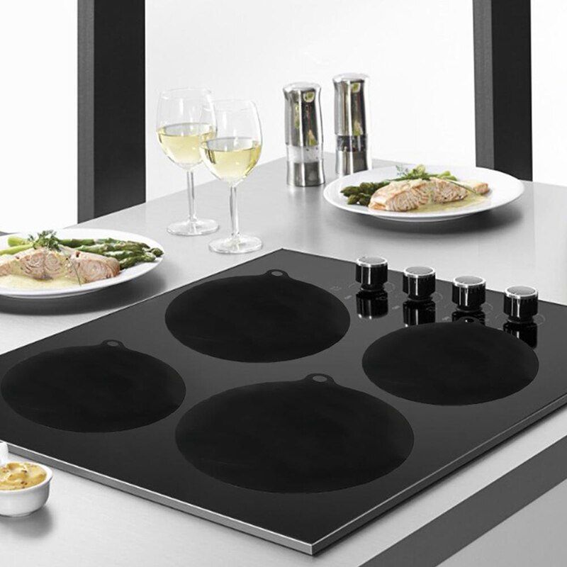 Induktion kogeplade mat beskytter skridsikker silikone varmeisolering pad cook top cover genanvendelig køkken spisebar isolering