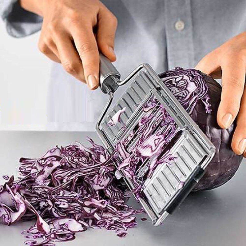 3 In 1 Multifunctionele Groentesnijder, rvs Shredder Cutter Rasp Slicer Verstelbare Keuken Tool Voor Ui Groente