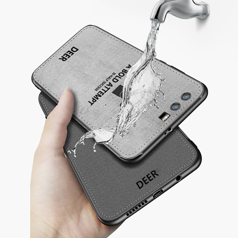 Deer tkaniny tkaniny etui do Huawei P20 Lite Pro P inteligentne etui na Huawei Huawei P 20 20 lite 20Pro PSmart miękka TPU krawędzi telefon okładka