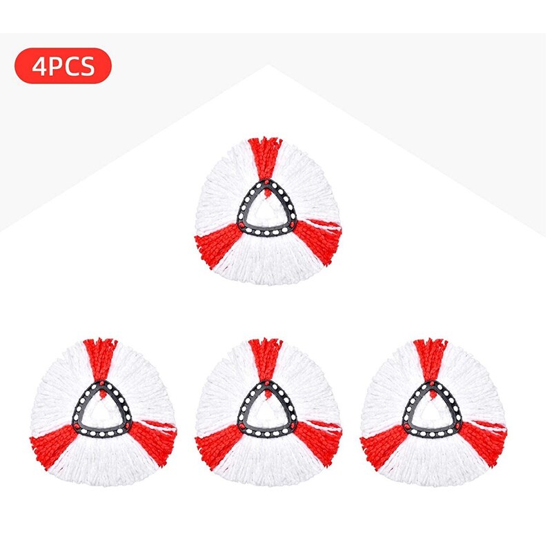 4PCS Microfiber Mop Refill Replacement Heads For Vileda EasyWring Spin Mops For O-cedar 360 Rotating Floor Mop Spare Parts: 4PCS