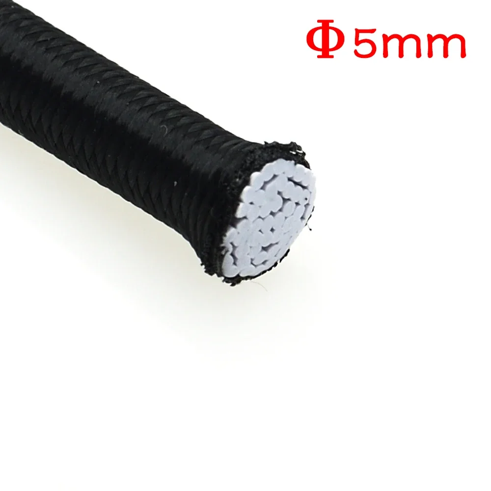 3/4/5/6/8MM negro fuerte cordón elástico banda de goma costura ropa suministros para manualidades banda elástica bandas de cuerda Accesorios: Cobre envejecido