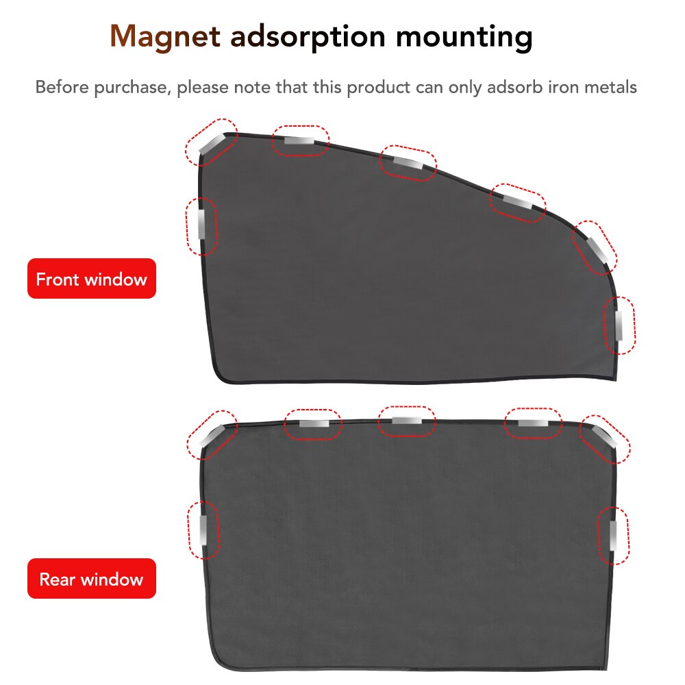 Magnetic Car Sun Shade UV Protection Car Curtain Car Window Sunshade for Kia Sportage Rio 3 4 Ceed Picanto Sorento Stonic