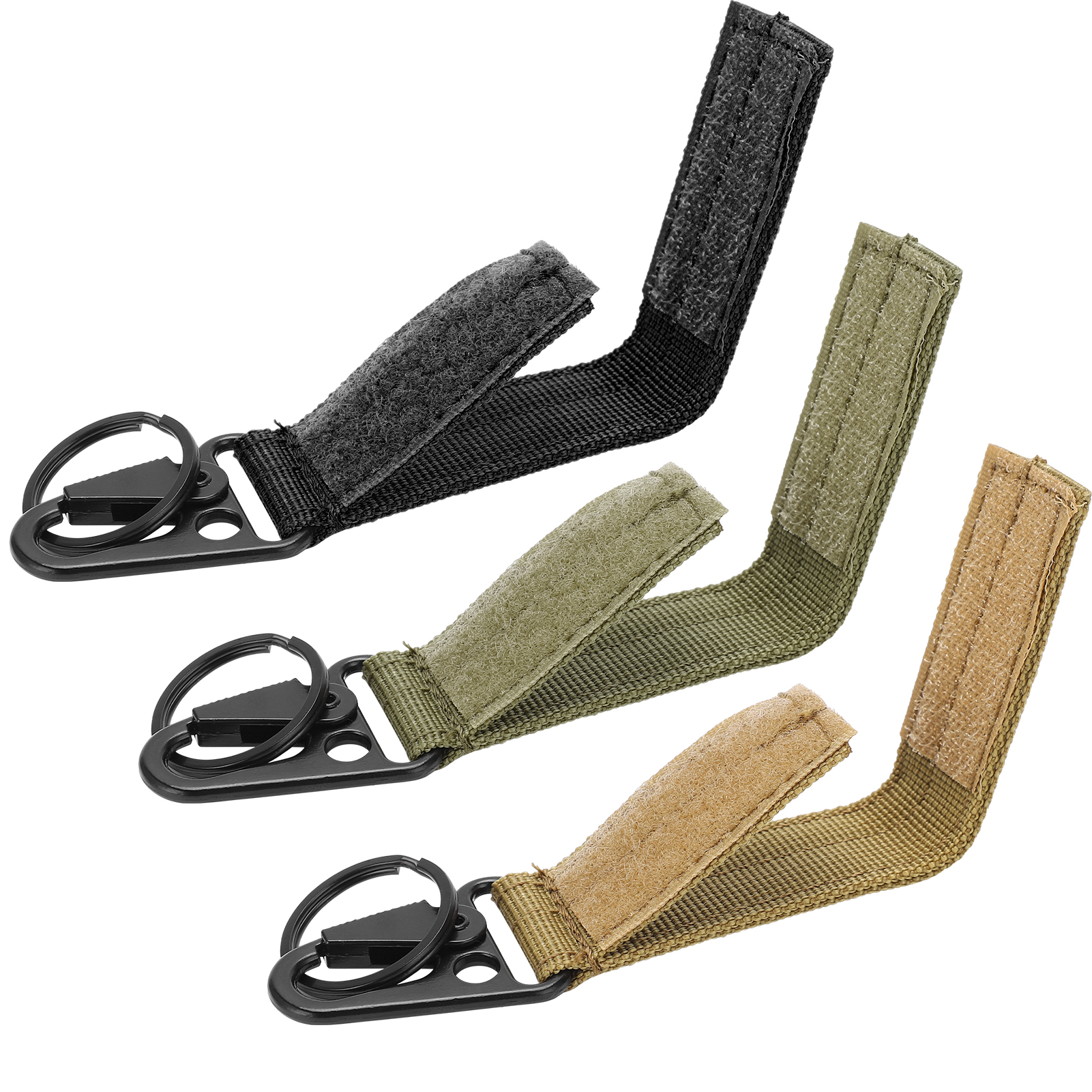 Porte-clés de ceinture d'extérieur, mousqueton, sangle à crochet et boucle, porte-clés, clip, cintre