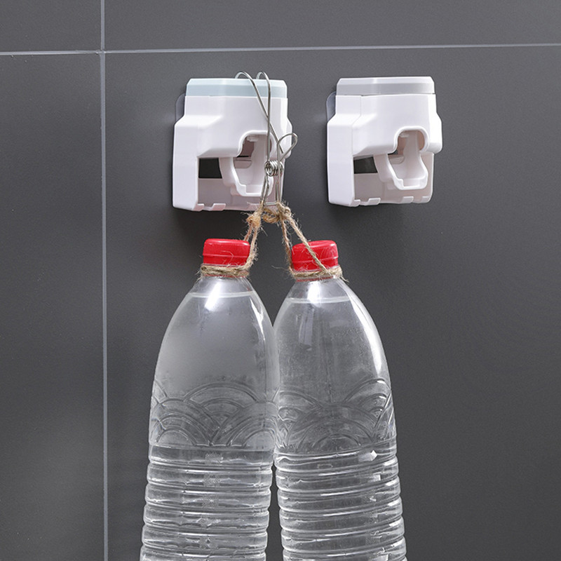 Wall Mount Toothpaste Dispenser Bathroom Accessories Home Waterproof Lazy Toothpaste Squeezer Toothbrush Holder Hooks