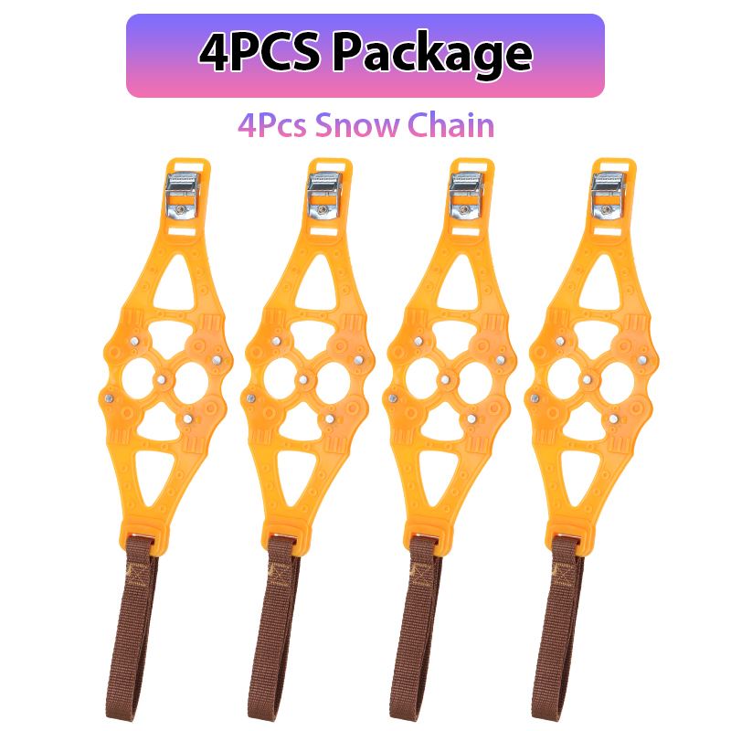 Car Snow Chains Widened Tire Safety TPU Wheel Chains For Winter Auto Car Mud Tyres Wheels Anti-Skid Autocross Outdoor 1/4/8Pcs: 4PCS