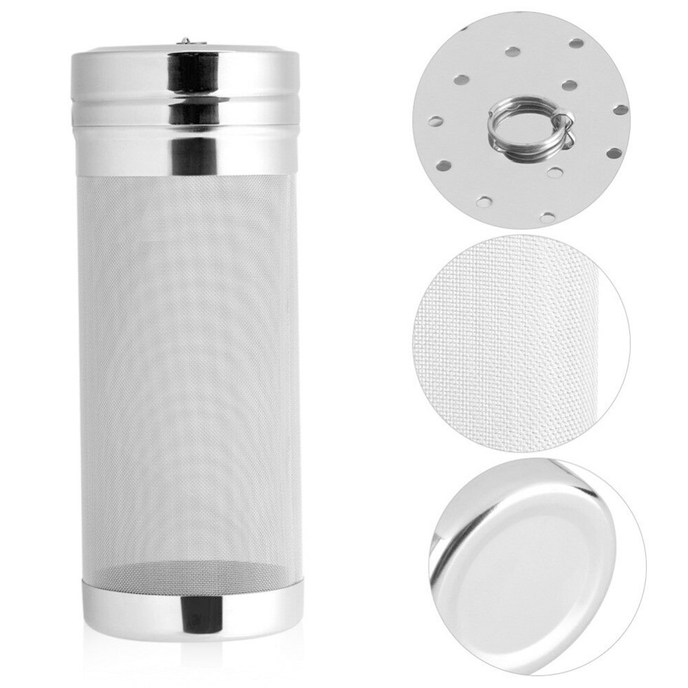 Filtre à bière en maille d'araignée, 300 microns, en acier inoxydable, pour brassage à domicile, café sec, trémie pour bière à domicile