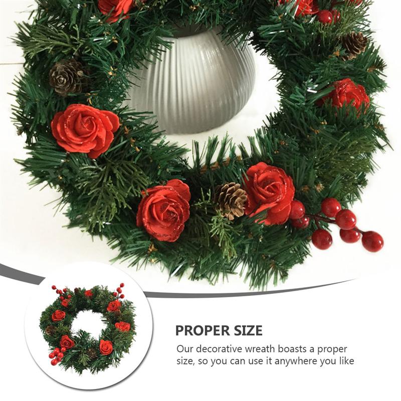 1Pc Kerst Decoratie Krans Home Decor Aanwezig Muur Bungelende Decoratie Kerst Decoratieve Lei Voor Party Kerst