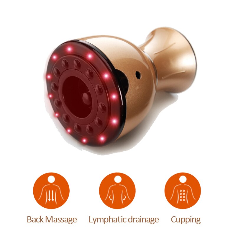 Vacuum Body Massage Machine Rechargeable Lymphatic Drainage Back Arm Leg Neck Massager Cupping Therapy Health Care Heat Device