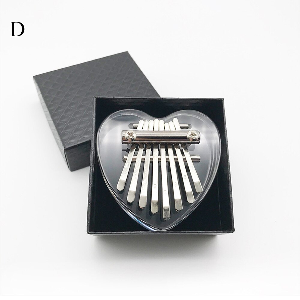 Kids Girlfriend Mini Kalimba 8 Keys Thumb Piano Great Sound Finger Keyboard Musical Instrument Cute Accessory Pendant: D
