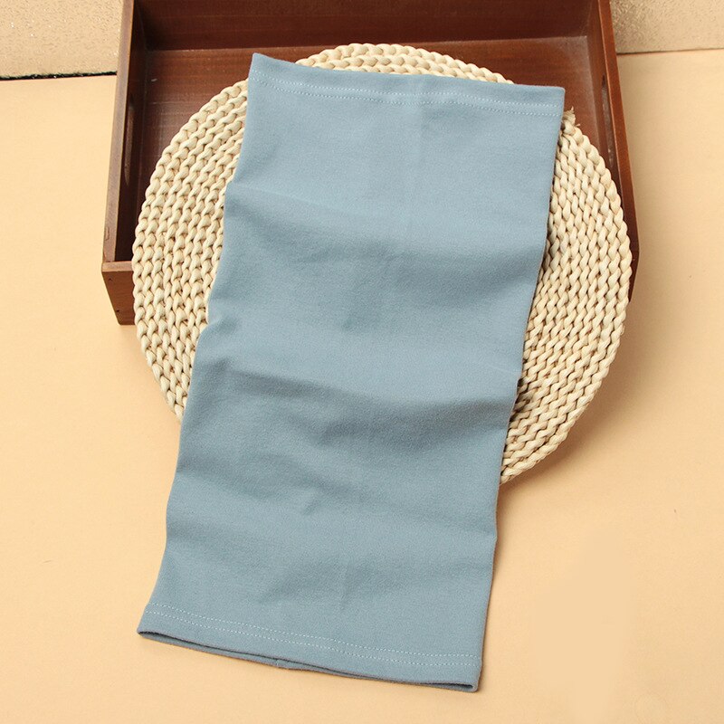 autumn and winter cotton children's collar warm and cold-proof collar solid color baby scarf for boys and girls A86: Lake Blue