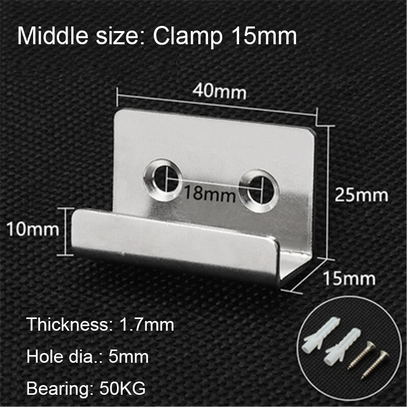 2pcs/lot Thick Stainless Steel Corner Bracket Tile Hanging Code Wall Storage Square Hooks For Hanging Display Tile Accessories: 766M