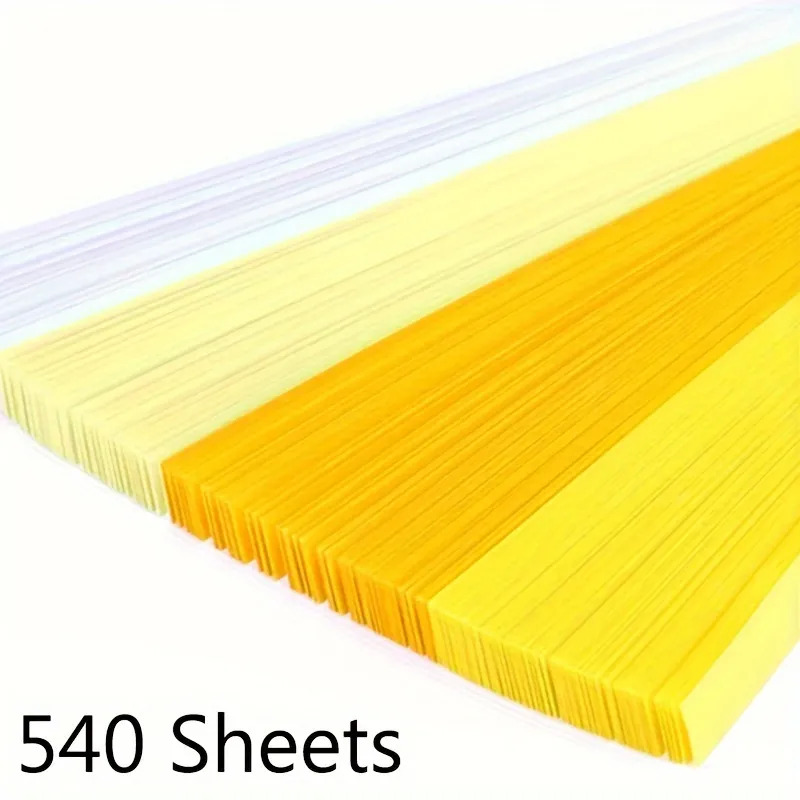 Tiras de papel de estrellas de Origami, 540 hojas, plegables, coloridas, doble cara, estrella de la suerte, artes manuales, hacer manualidades para decoración del hogar