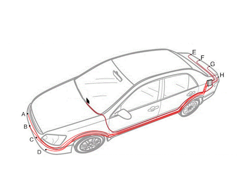 Voiture Parktronic LED Capteur De Stationnement Avec 8 Capteurs De Recul Radar de Stationnement de Voiture Détecteur de Moniteur De Système