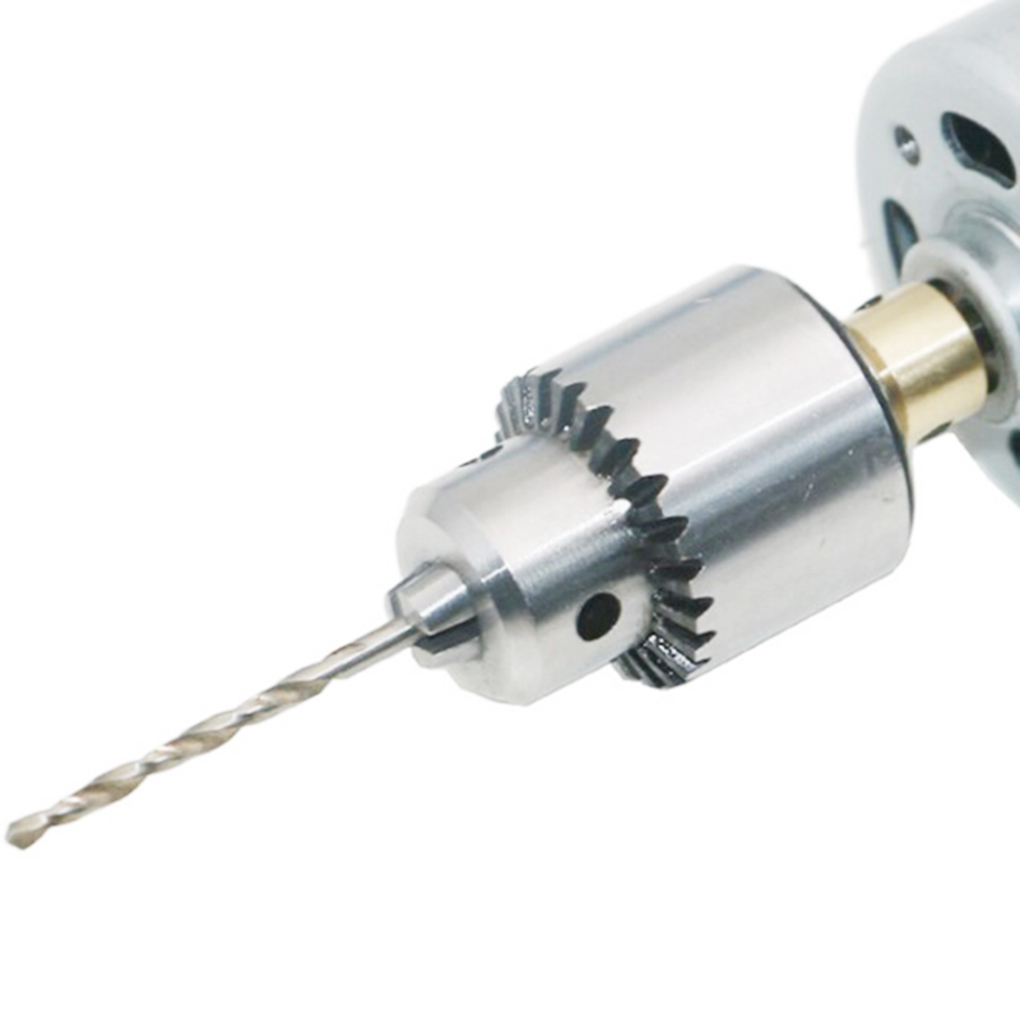 Mini Drill Chuck Micro 0.3-4mm JTO Taper Mounted Drill Chuck and Wrench w/ Chuck Key Lathe Accessories