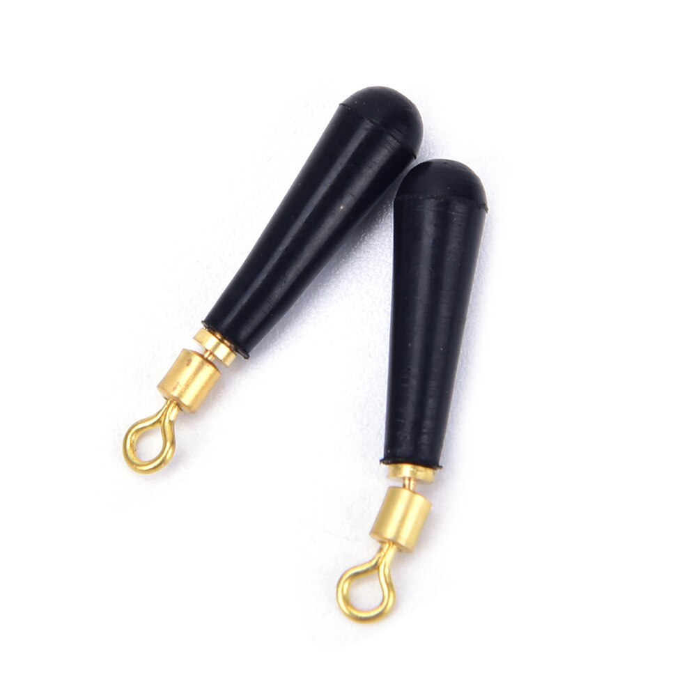 20 stuks/partij vistuig blok rotatie drift visdobbers accessoire dobber koper + rubber gereedschap