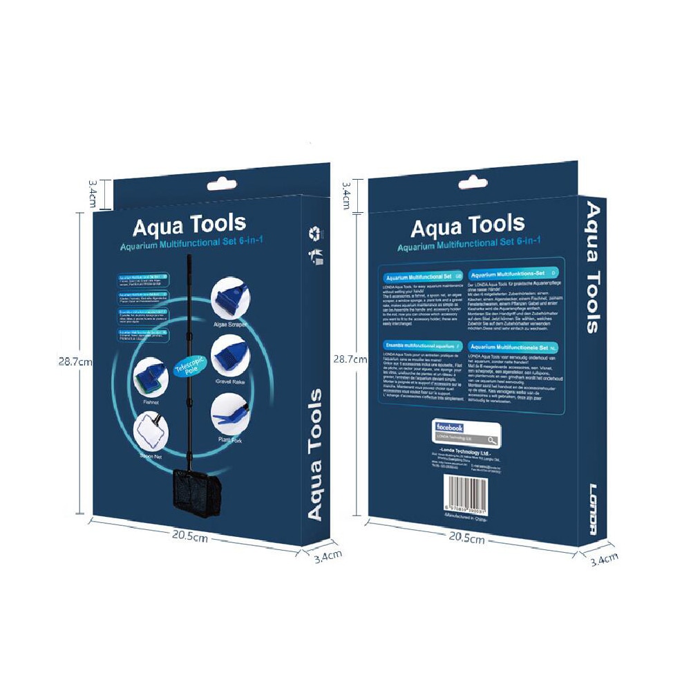 6 in 1 Aquarium Fish Tank Clean Tools Adjustable Cleaning Kit Fish Tank Gravel Cleaner Siphon for Water Changing