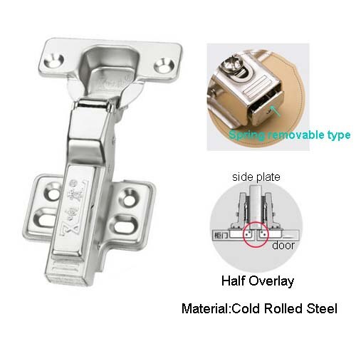 Half Overlay Stainless Steel Damping Hinges Hydraulic Hinge Buffer Cabinet Cupboard Door Hinges Furniture Hardware: B1 Type