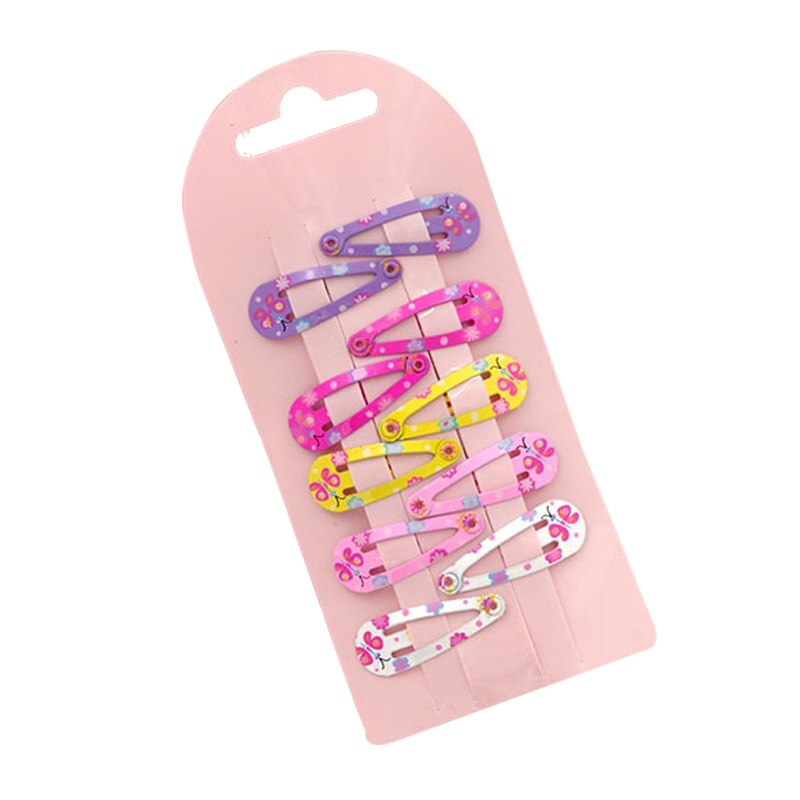 10Pcs Hairpins Snap Hair Clips for Children Girls Cartoon Hair Accessories Baby Cute Hair Clip Pins Floral Pattern Barrette