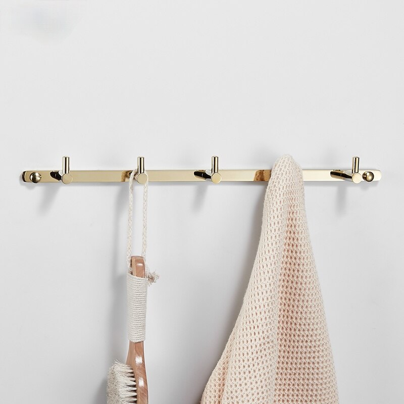 Toallero dorado de lujo para baño, barra de toalla, juego de colgante de hardware: 41cm
