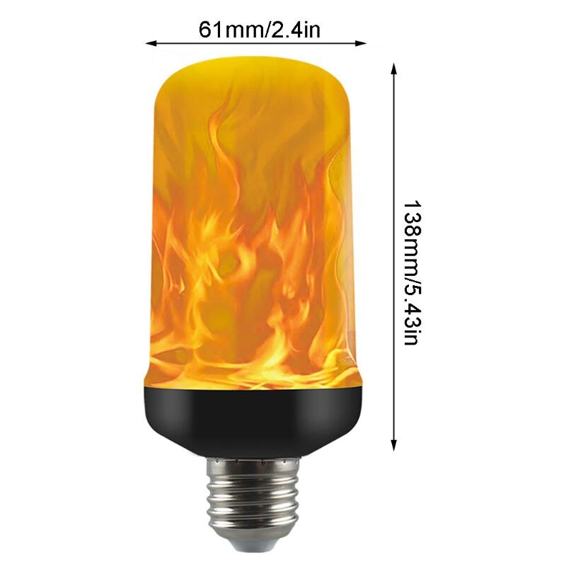 Flame Lamp 4 Flickering Light Effect Fire Bulb Wall Light Flickering Lights Y4UD