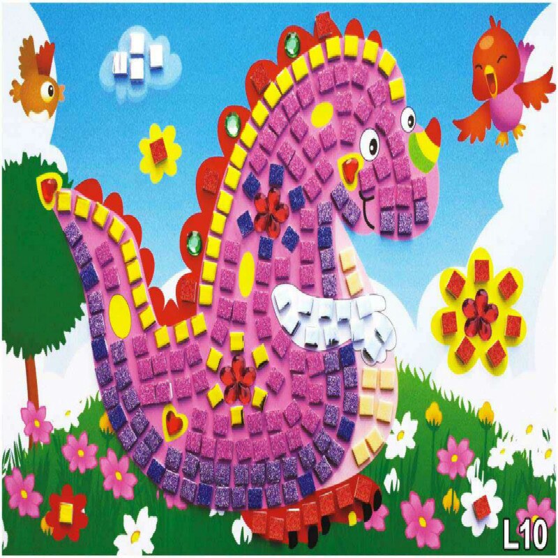 DIY Diamond Stickers Handmade Crystal Paste Painting Mosaic Puzzle Toys Kids Child Stickers Toy Mosaic Crystal Stickers: L10