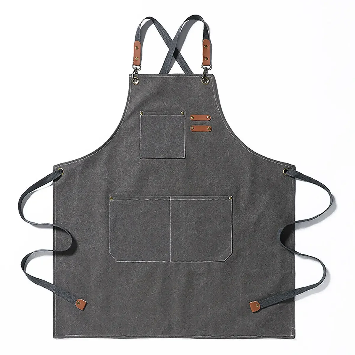 Nueva de delantal con pechera de mezclilla de lona gruesa, cocina, taller, delantal de trabajo pesado para hombres y mujeres, accesorios de cocina para el hogar: Borgoña