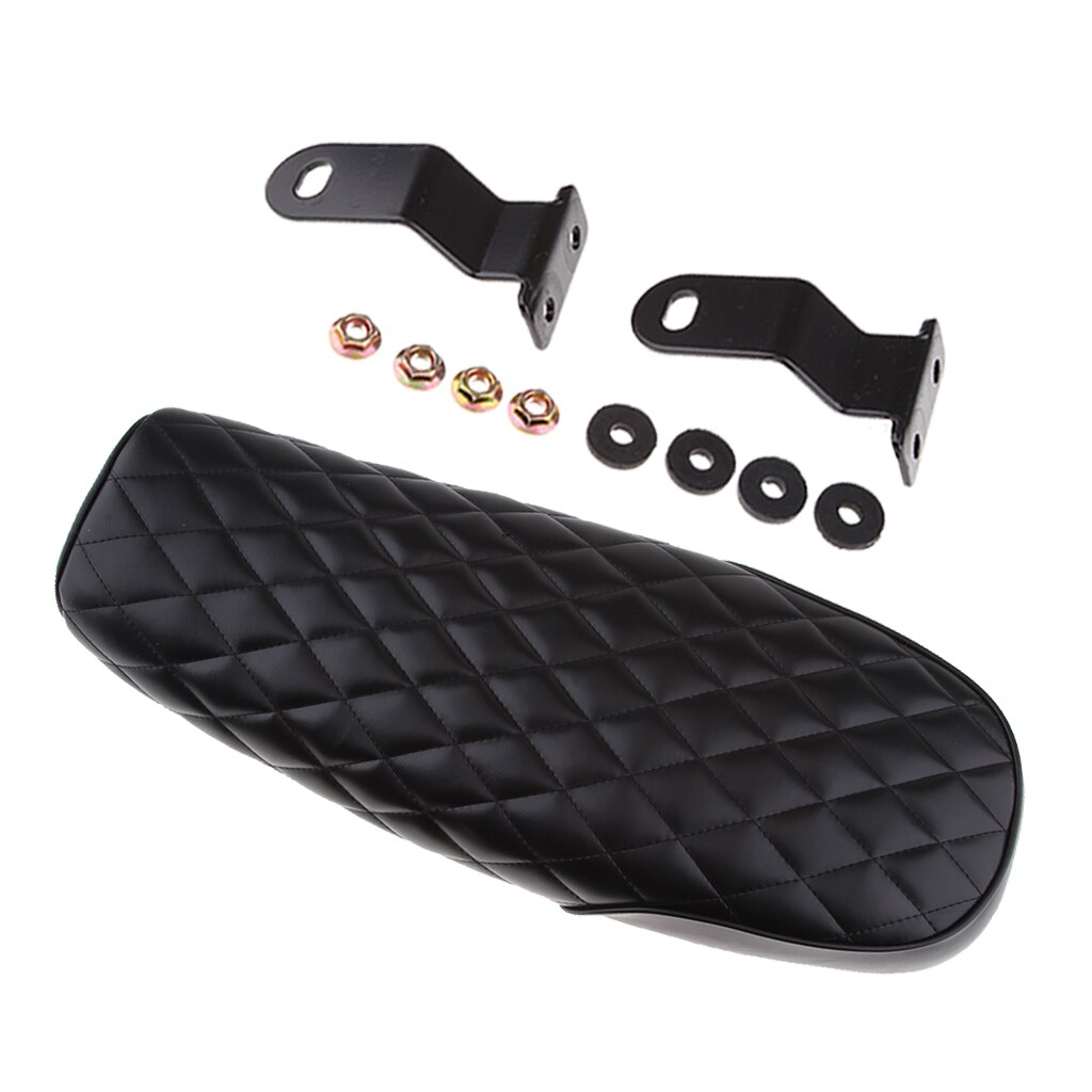 Selle plate en losange pour moto Cafe Racer, pour vélo de rue Vintage