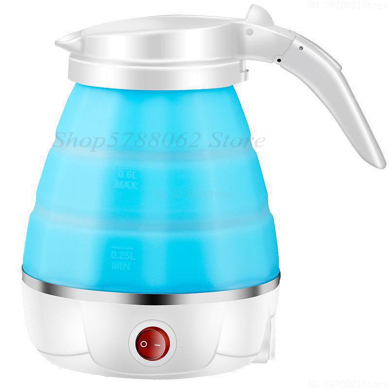 Mini draagbare siliconen opvouwbare waterkoker automatische roestvrijstalen reiswaterkoker 500ml 110v/220v: Default Title