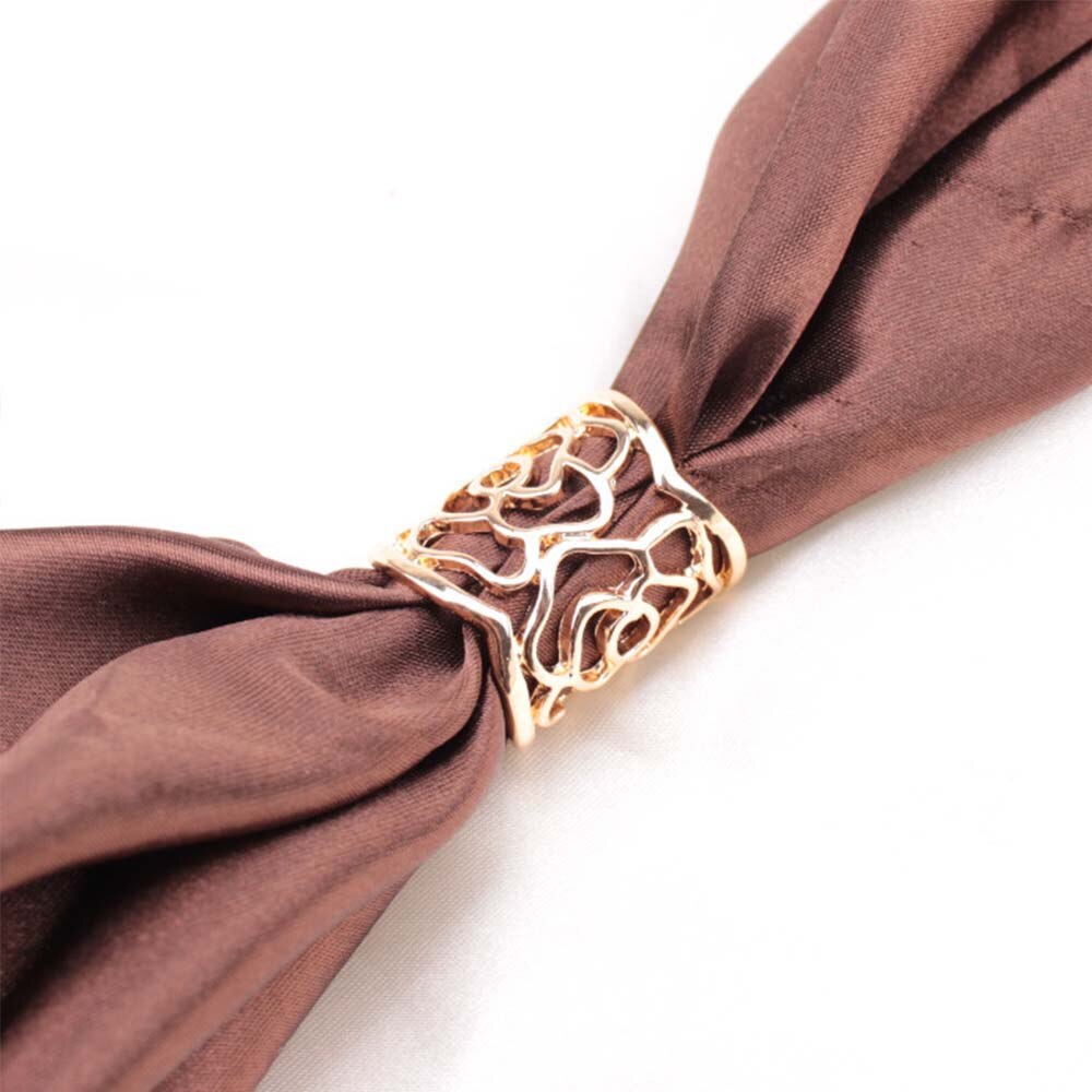 Romantic Rose Flower Hollow Out Scarf Clip Jewelry Scarf Ring Scarf Holder Shawl Buckle Female Classic