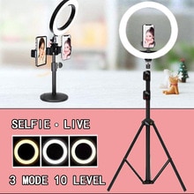 Selfie anneau lumière Aro Usb Led anneau lampe avec trépied haut Mobile circulaire Ringlight jante cerceau rigueur Ligth pour téléphone de maquillage Mobile