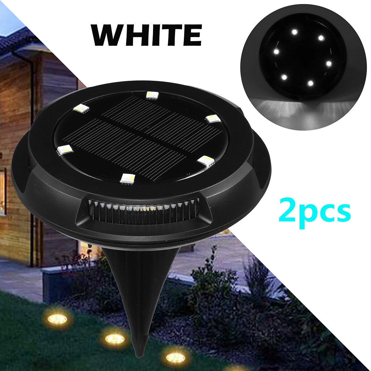 4/2/1pcs Solar Ground Lights 10 Led ground lights ... – Grandado