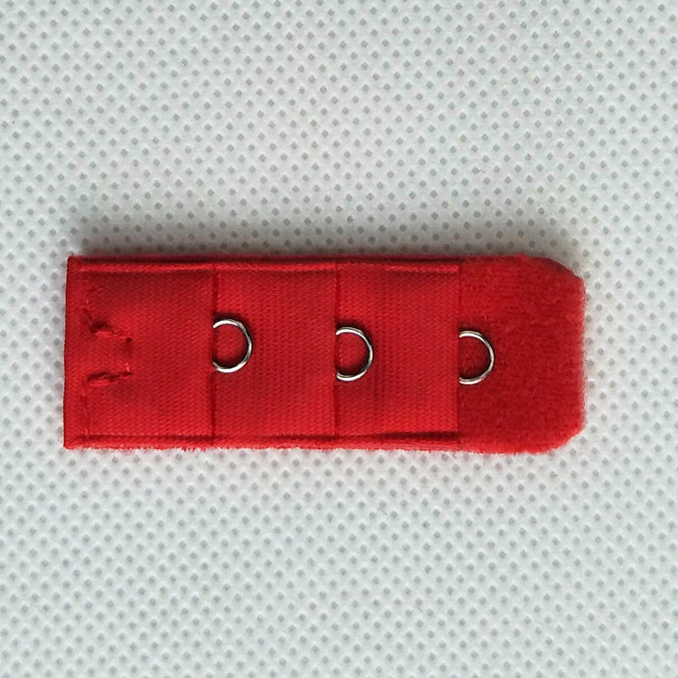 1pc 5 kleuren dames 1 rij 3 haken bh-verlengstuk nylon sluiting verlengstuk elastiek op band verstelbare zachte bh-band: Rood