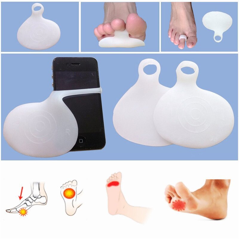 1Pair Silicone Forefoot Pads Sole Foot Skin Protector Walk Buffer Mat Soft Comfortable Shoes Insole