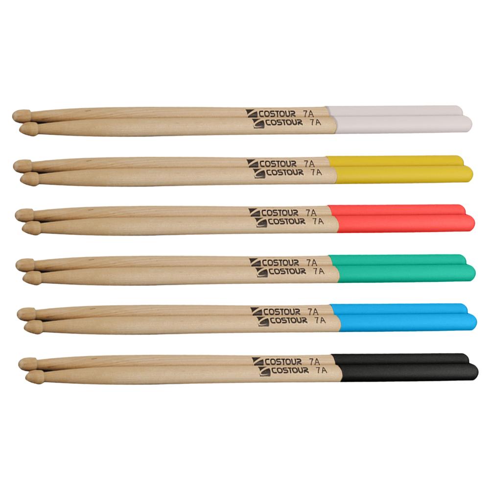 1Pair 7A/5A Durable Drumsticks Silicone Lightweight Drum Sticks Anti-slip -shaped Triangle Skull For Drum Musical Instrument