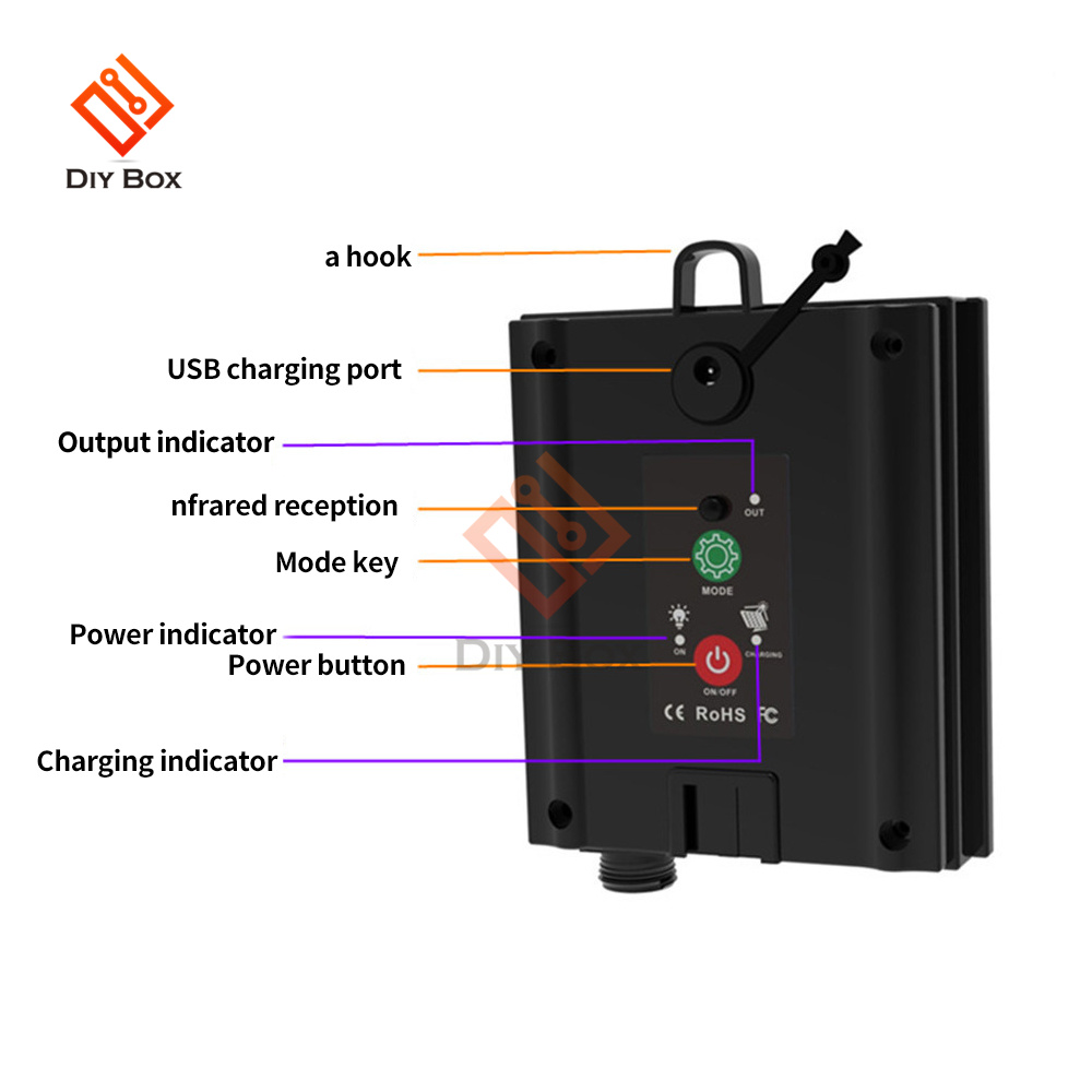 Kit de boîte de batterie solaire 3V 24V, panneau lumineux au Lithium alimenté avec perceuse, pelle, télécommande pour lampe à bande Led, bricolage