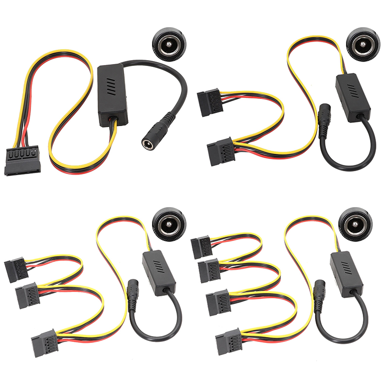 1pcs DC 5525 To SATA Hard Drive Power Supply Cable DC 12V To 4Pin Molex HDD Cable Step-down Voltage Regulator