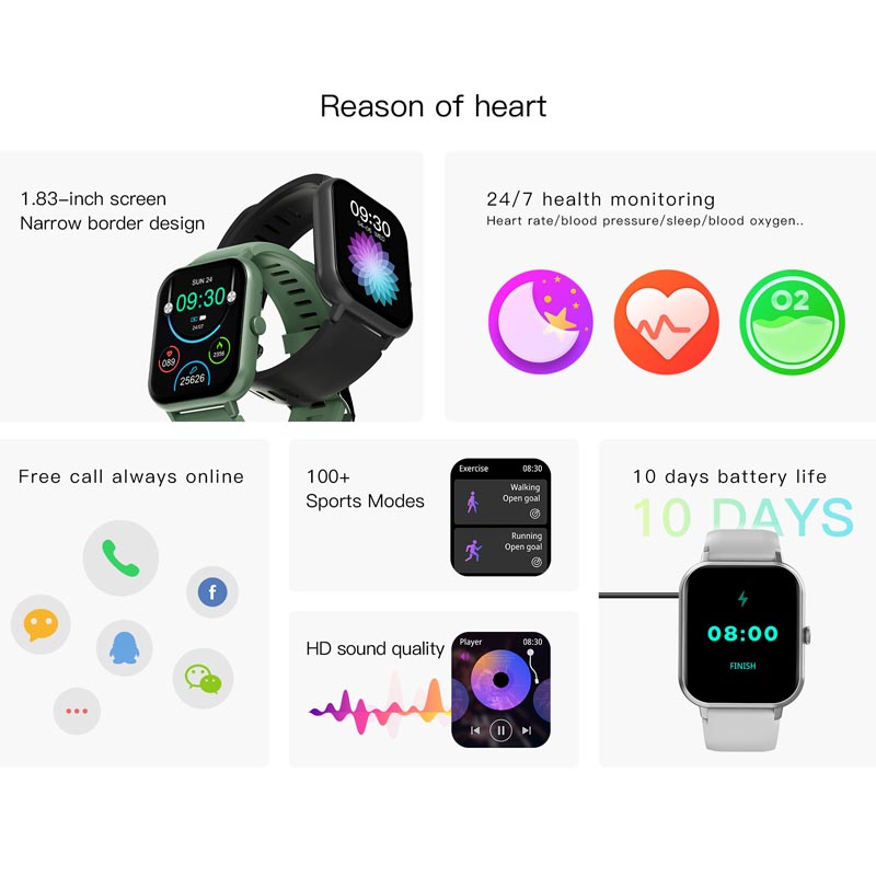 Nowy Smartwatch 2025 Dla Kobiet i Mężczyzn Prezent Pełny Ekran Dotykowy Zegarki Sportowe zdatność Połączenia Bluetooth Smartwatch Damski Dla Androida i iOS