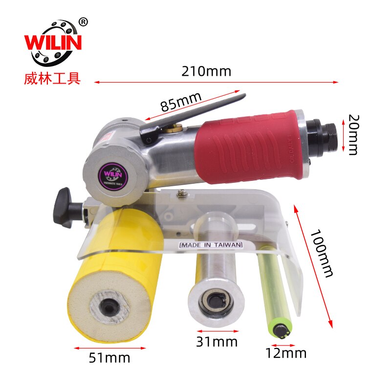 WL-10260 Pneumatic Tools Belt Polisher Machine Taiwan Wilin 100*260mm Belt Sander and Accessory